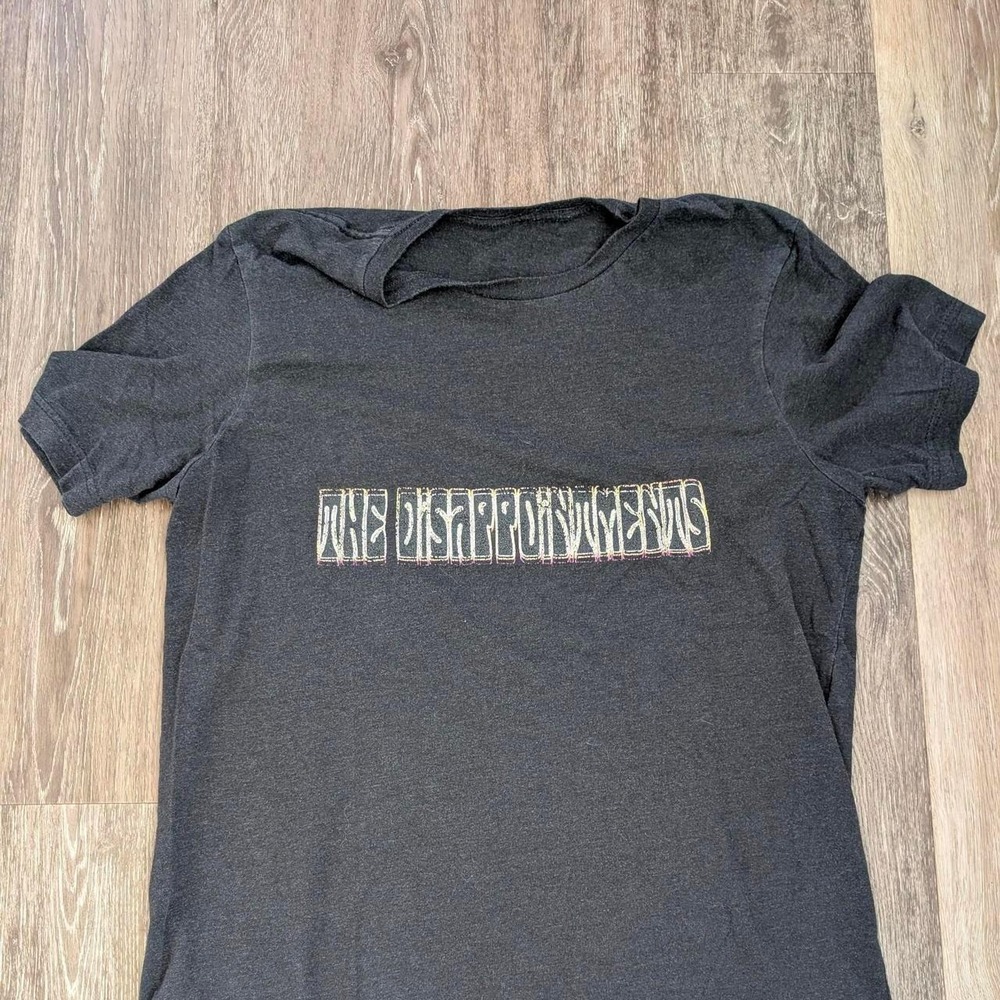 The Disappointments Band T-Shirt Charcoal Gray Graphic Crew Neck Tee Small